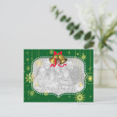 Weihnachtsrahmen für Fotos Feiertagspostkarte (Stehend Vorderseite)