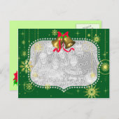 Weihnachtsrahmen für Fotos Feiertagspostkarte (Vorne/Hinten)