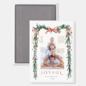 Weihnachtsrahmen für Fotos im Aquarell Magnet (Vorderseite/Rückseite)