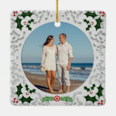 Weihnachtsrahmen für Fotos Keramikornament (Rückseite)
