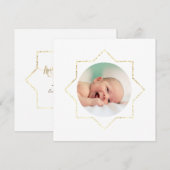 Weihnachtsrahmen für neue Baby-Imitate Feiertagskarte (Vorne/Hinten)