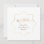 Weihnachtsrahmen für neue Baby-Imitate Feiertagskarte (Rückseite)