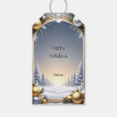 Weihnachtsrahmen-Geschenk-Tag Geschenkanhänger (Vorderseite)