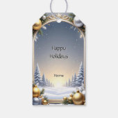 Weihnachtsrahmen-Geschenk-Tag Geschenkanhänger (Rückseite)