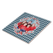 Weihnachtsrahmen Ihren Foto Winter Bird Kranz hinz Fliese (Seite)