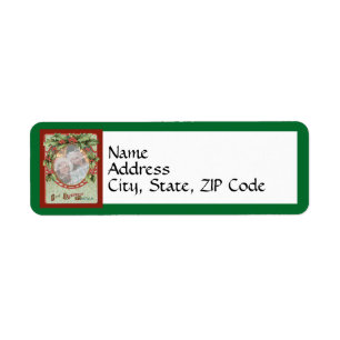 Weihnachtsrahmen-Label für altmodische Kleider Fot