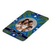 Weihnachtsrahmen mit Kiefernzweigen Magnet (Linke Seite)