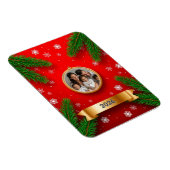 Weihnachtsrahmen mit Kiefernzweigen Magnet (Rechte Seite)
