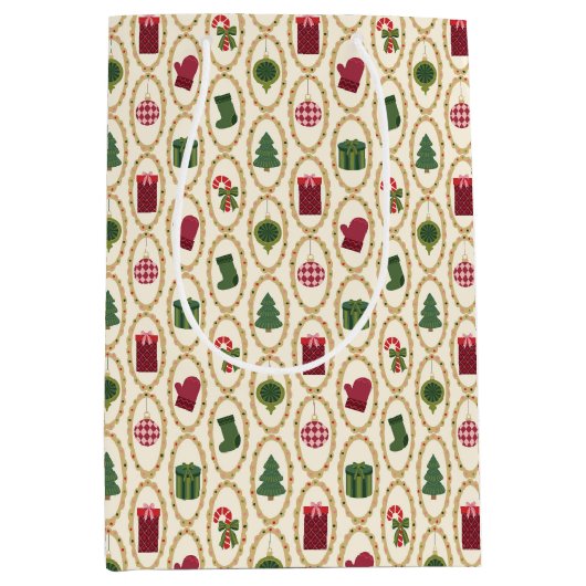 Weihnachtsrahmen Mittlere Geschenktüte (Vorderseite)