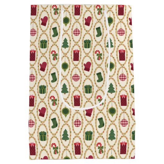 Weihnachtsrahmen Mittlere Geschenktüte (Rückseite)