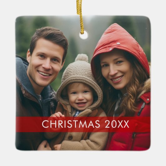 Weihnachtsrahmen - Modern Keramikornament (Vorderseite)