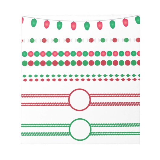 Weihnachtsrahmen Notizblock (Vorderseite)