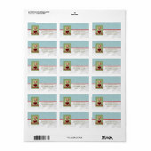 Weihnachtsrahmen Personalisiert Adressaufkleber (Vorne)