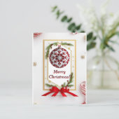 Weihnachtsrahmen Postkarte (Stehend Vorderseite)