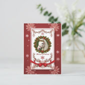 Weihnachtsrahmen Postkarte (Stehend Vorderseite)