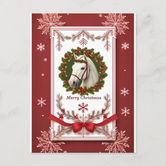 Weihnachtsrahmen Postkarte (Vorderseite)