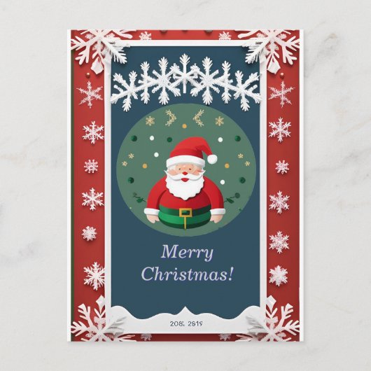 Weihnachtsrahmen Postkarte (Vorderseite)