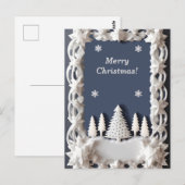 Weihnachtsrahmen Postkarte (Vorne/Hinten)
