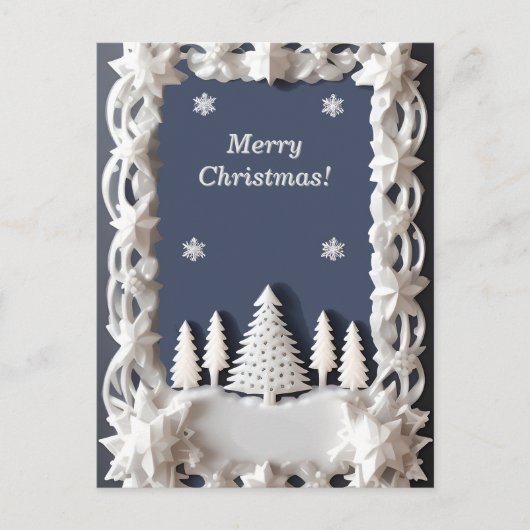 Weihnachtsrahmen Postkarte (Vorderseite)