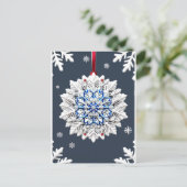 Weihnachtsrahmen Postkarte (Stehend Vorderseite)