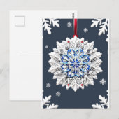 Weihnachtsrahmen Postkarte (Vorne/Hinten)