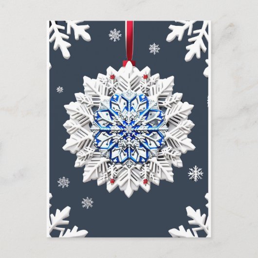 Weihnachtsrahmen Postkarte (Vorderseite)