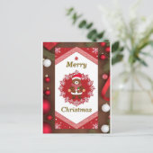 Weihnachtsrahmen Postkarte (Stehend Vorderseite)