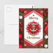 Weihnachtsrahmen Postkarte (Vorne/Hinten)