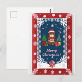 Weihnachtsrahmen Postkarte (Vorne/Hinten)