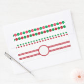 Weihnachtsrahmen Rechteckiger Aufkleber (Umschlag)