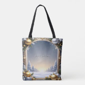 Weihnachtsrahmen Totbeutel Tasche (Rückseite)