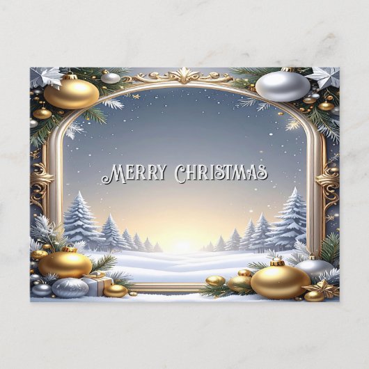 Weihnachtsrahmen Urlaubspostkarte Postkarte (Vorderseite)