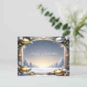 Weihnachtsrahmen Urlaubspostkarte Postkarte (Stehend Vorderseite)