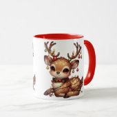 Weihnachtsraindei-Tasse Tasse (VorderseiteRechts)