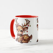 Weihnachtsraindei-Tasse Tasse (Vorderseite Links)