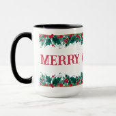 Weihnachtsrand mit Text Tasse (Links)