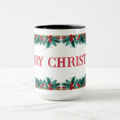 Weihnachtsrand mit Text Tasse (Zentrum)