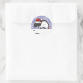 WeihnachtsRat Geschenkartikel Tags Runder Aufkleber (Tasche)