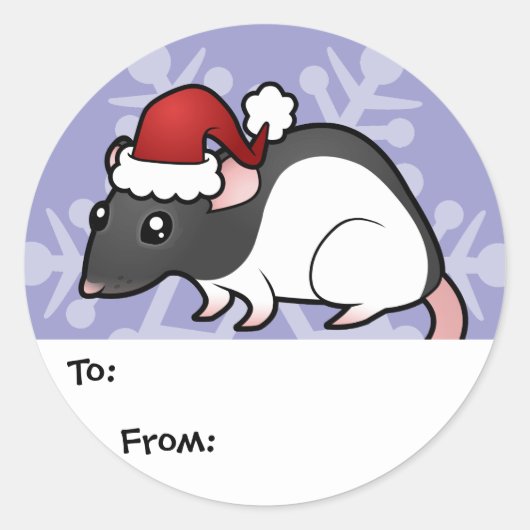 WeihnachtsRat Geschenkartikel Tags Runder Aufkleber (Vorderseite)