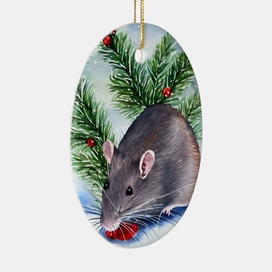 WeihnachtsRat Keramik Ornament (Rechts)
