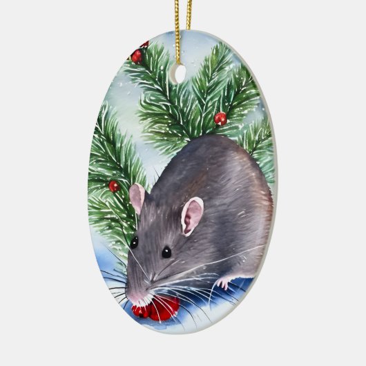 WeihnachtsRat Keramik Ornament (Links)