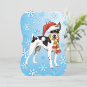 Weihnachtsrat Terrier Feiertagskarte (Stehend Vorderseite)