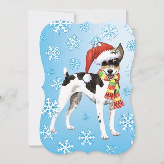 Weihnachtsrat Terrier Feiertagskarte (Vorderseite)