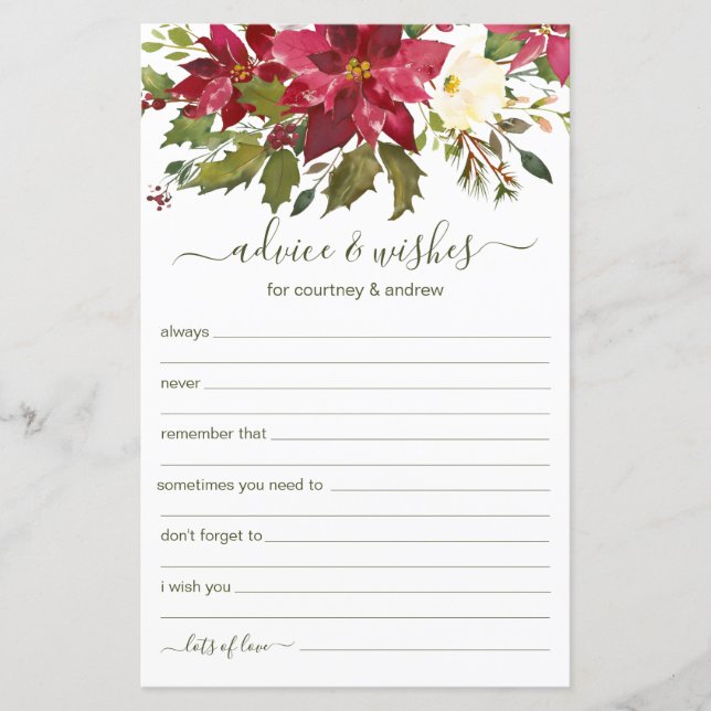 Weihnachtsratgeber und Wünsche (Vorderseite)