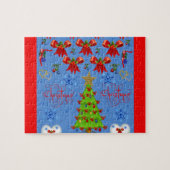 Weihnachtsrätsel Geschenkboxen für Kinder hellblau Puzzle (Horizontal)