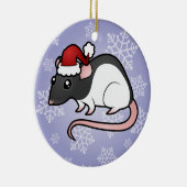 Weihnachtsratte Keramik Ornament (Rechts)