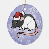 Weihnachtsratte Keramik Ornament (Links)