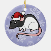 Weihnachtsratte Keramik Ornament (Hinten)