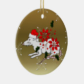 Weihnachtsratte Keramik Ornament (Rechts)