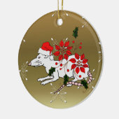 Weihnachtsratte Keramik Ornament (Links)